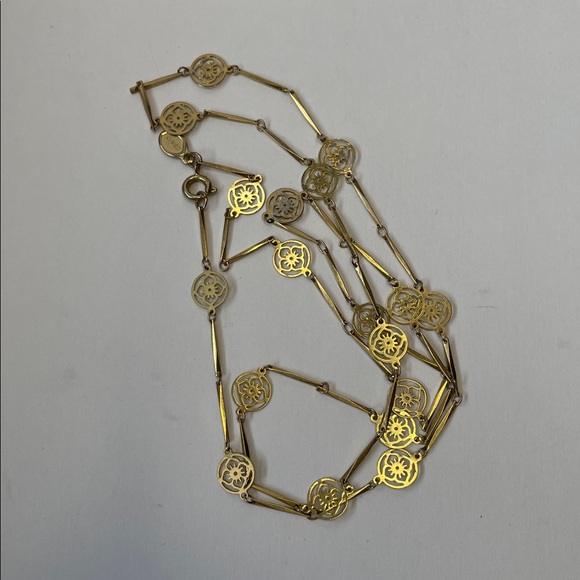 Vintage 1977 AVON Gold Filigree Link Necklace. 24” - Picture 5 of 5